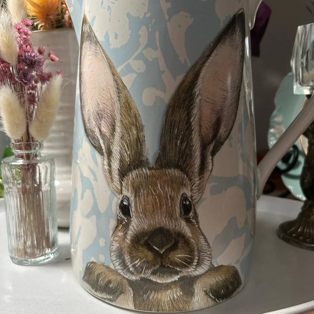 Williams Sonoma *RETIRED* Damask Bunny pitcher